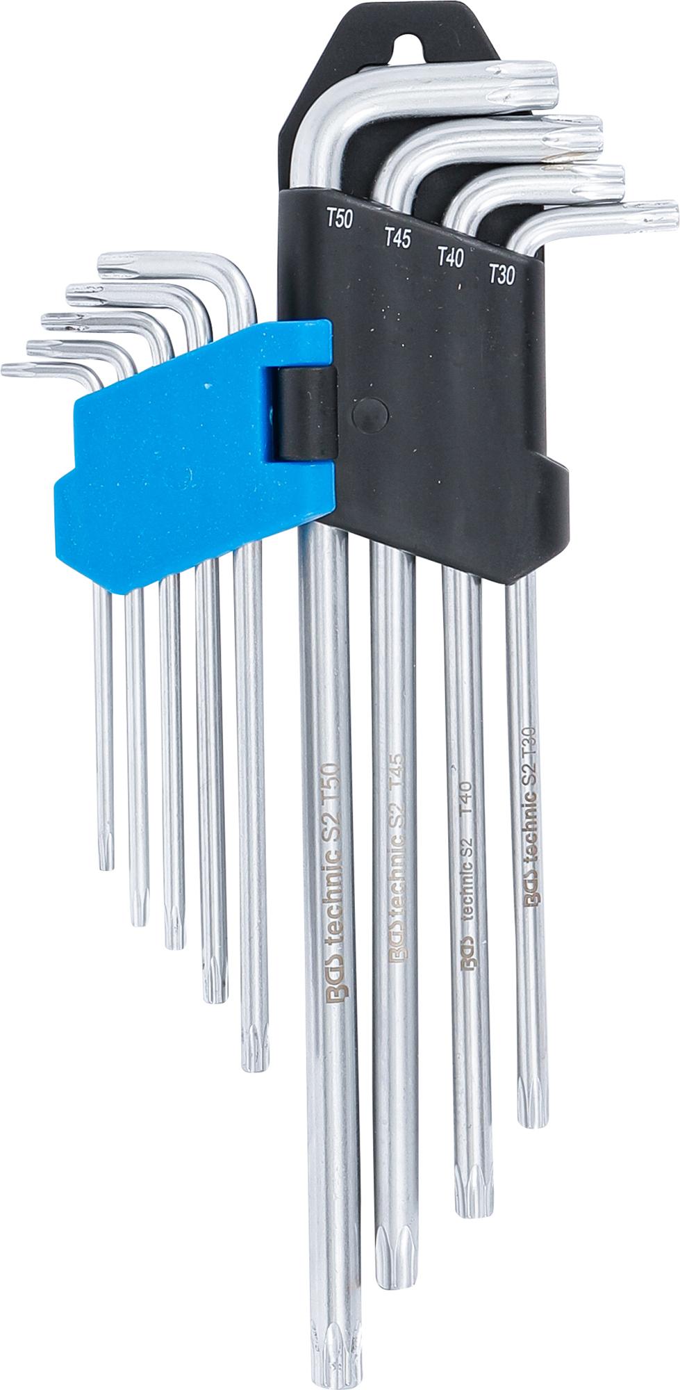 L-TYPE WRENCH SET | EXTRA LONG | T-STAR (FOR TORX) T10 - T50 | 9 PCS. (793)