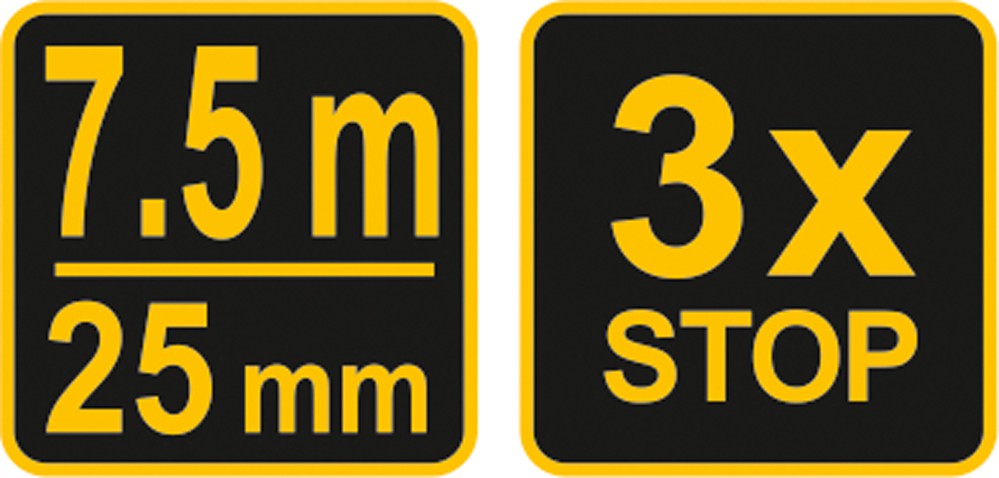 MEASURING TAPE RED-BLACK 7.5MX25MM (10128)