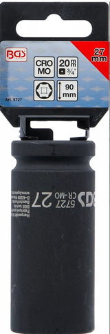 IMPACT SOCKET HEXAGON, DEEP | 20 MM (3/4") DRIVE | 27 MM (5727)