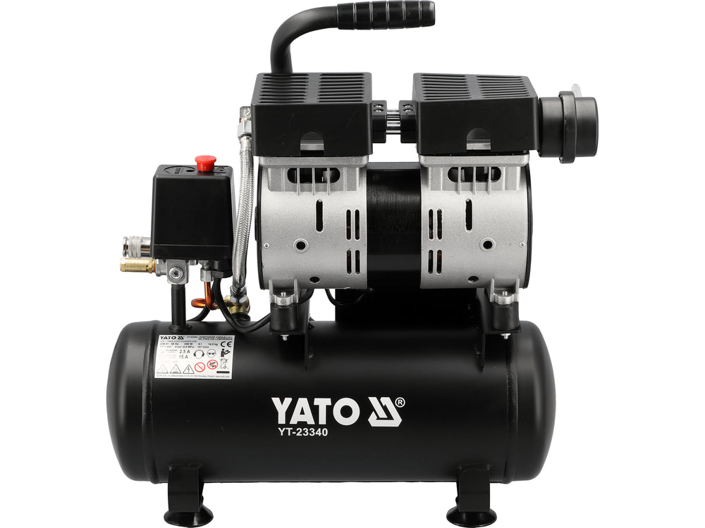 AIR COMPRESSOR SILENT | OIL-FREE | 6L/0.8MPA/8BAR/116PSI/ 107L/MIN | 550 W (YT-23340)
