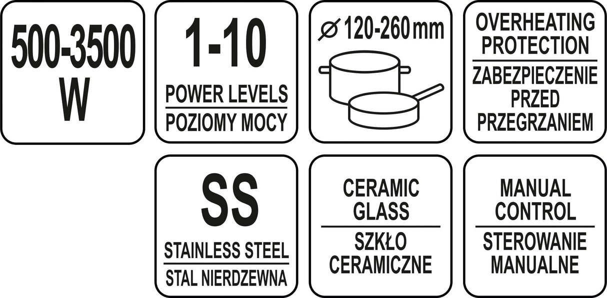 INDUCTION COOKER 3500W WITH KNOB (YG-04700)
