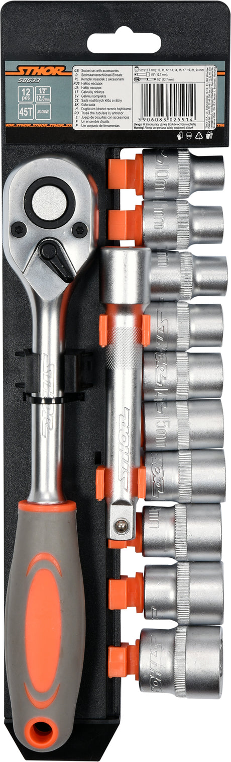 TOOL SET 1/2" 12 PCS (58633)
