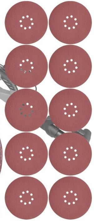 SANDING PAPER (VELCRO) FOR DRYWALL SANDER | WITH HOLES | 225 MM / P120 | 10 PCS. (PD225120S)