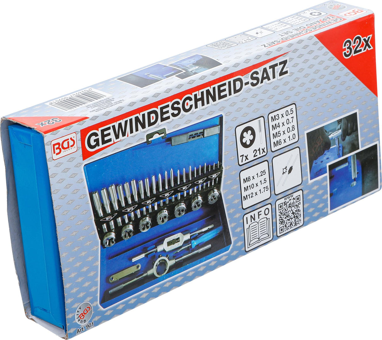 TAP AND DIE SET | M3 - M12 | 32 PCS. (901)