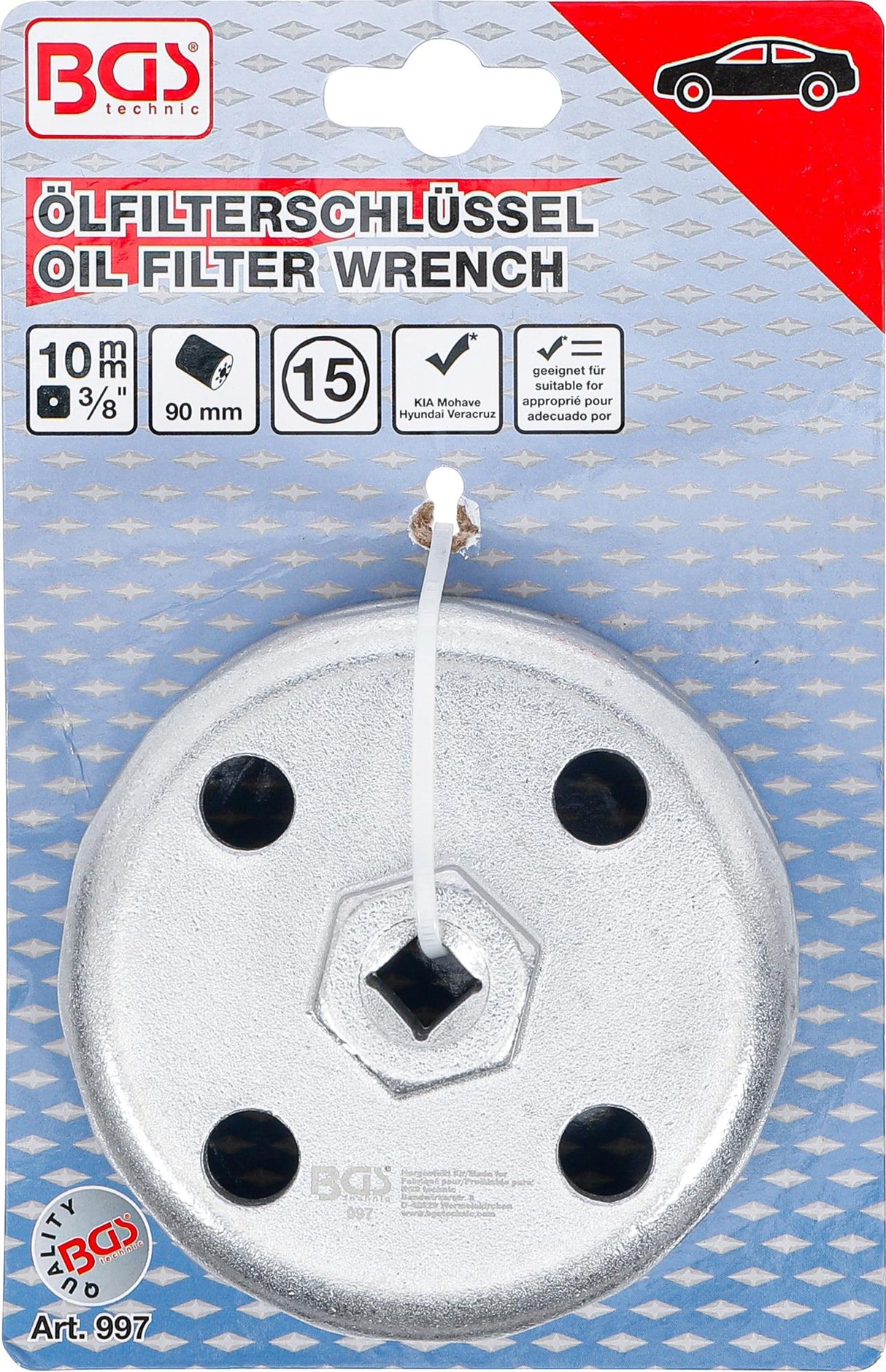 OIL FILTER WRENCH | 15-POINT | FOR HYUNDAI, KIA (997)