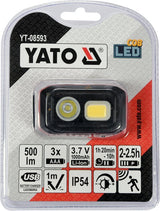 HEADLAMP 500LM RECHARG./3XAAA,MOTION DET (YT-08593)
