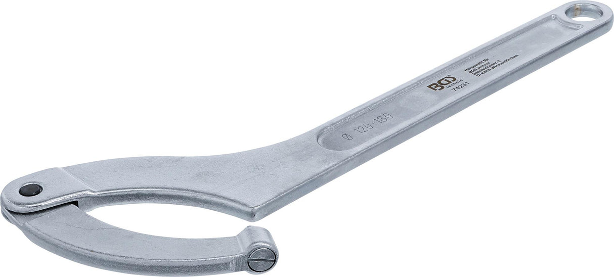 ADJUSTABLE HOOK WRENCH WITH PIN | 120 - 180 MM (74231)
