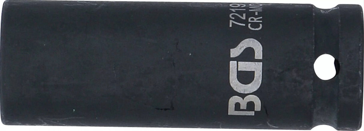 IMPACT SOCKET HEXAGON, DEEP | 12.5 MM (1/2") DRIVE | 19 MM (7219)