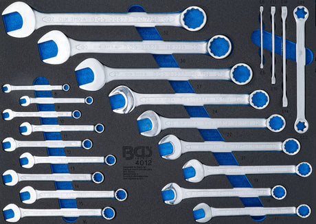 TOOL TRAY 3/3: COMBINATION SPANNERS AND E-TYPE SPANNERS ASSORTMENT | 22 PCS. (4012)