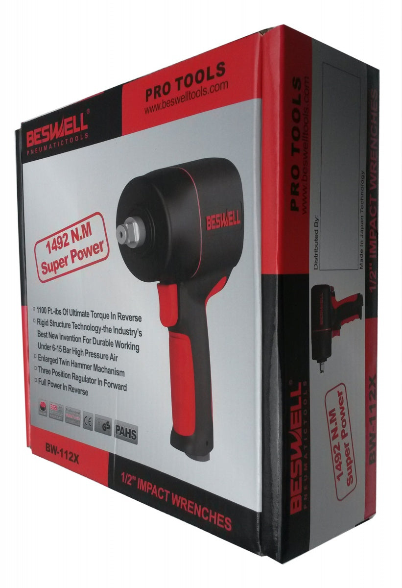 PNEUMATIC IMPACT WRENCH 1/2", 1492 NM (BW-112X)