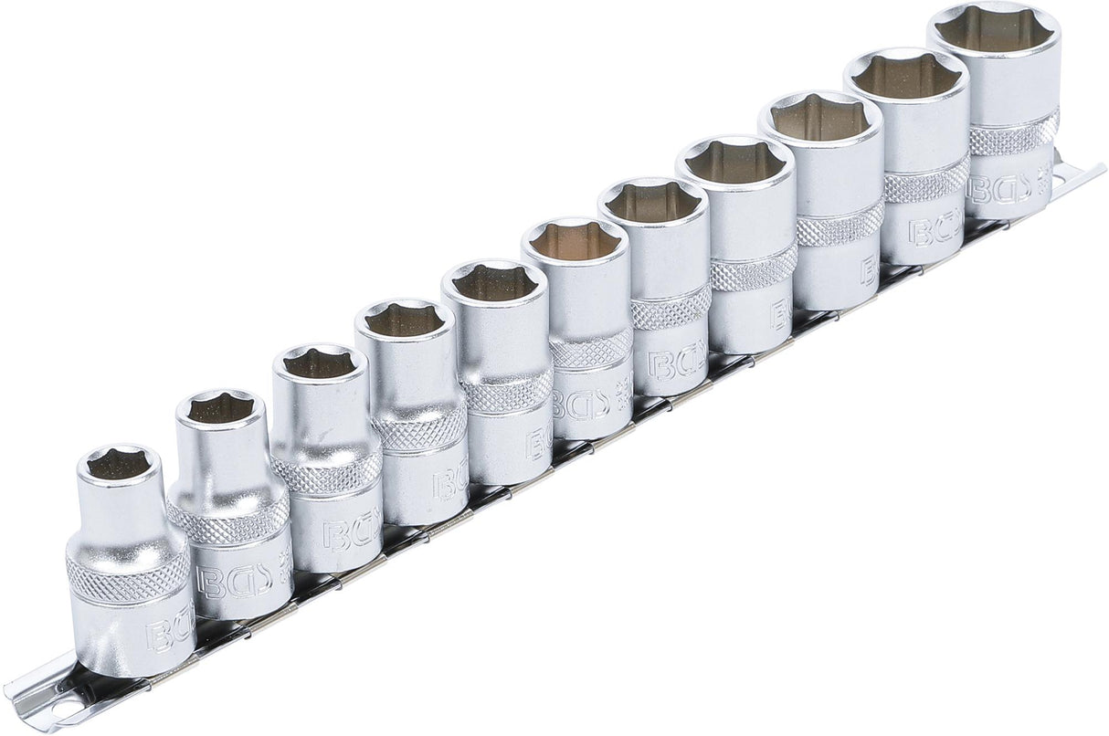 SOCKET SET, HEXAGON | 12.5 MM (1/2") DRIVE | 10 - 21 MM | 11 PCS. (9106)
