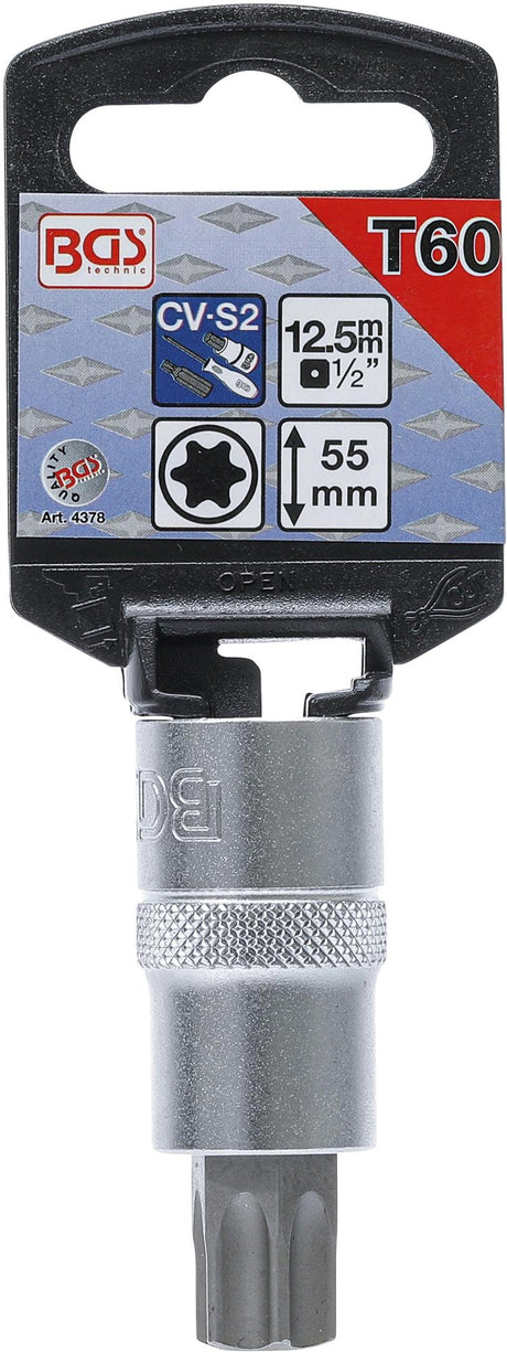 BIT SOCKET | 12.5 MM (1/2") DRIVE | T-STAR (FOR TORX) T60 (4378)