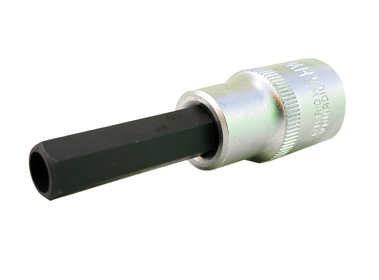 SOCKET FOR INJECTOR WITH HOLE | 12.5 MM (1/2") | HEX 10 MM | 75 MM (H10075)