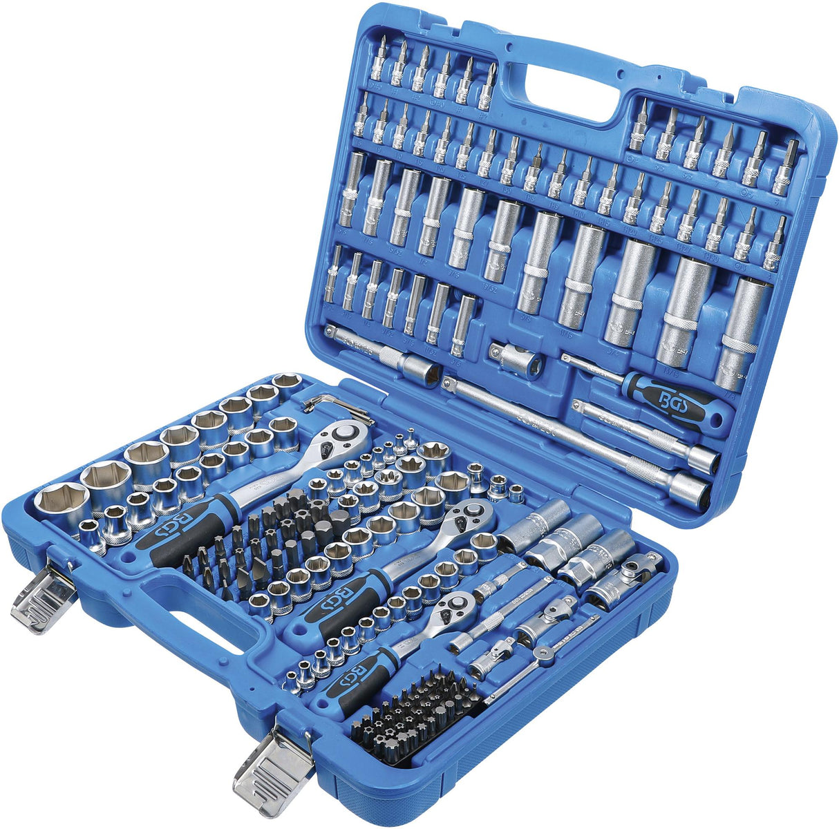 SOCKET SET HEXAGON | 6.3 MM (1/4") / 10 MM (3/8") / 12.5 MM (1/2")| INCH SIZES | 192 PCS. (2245)