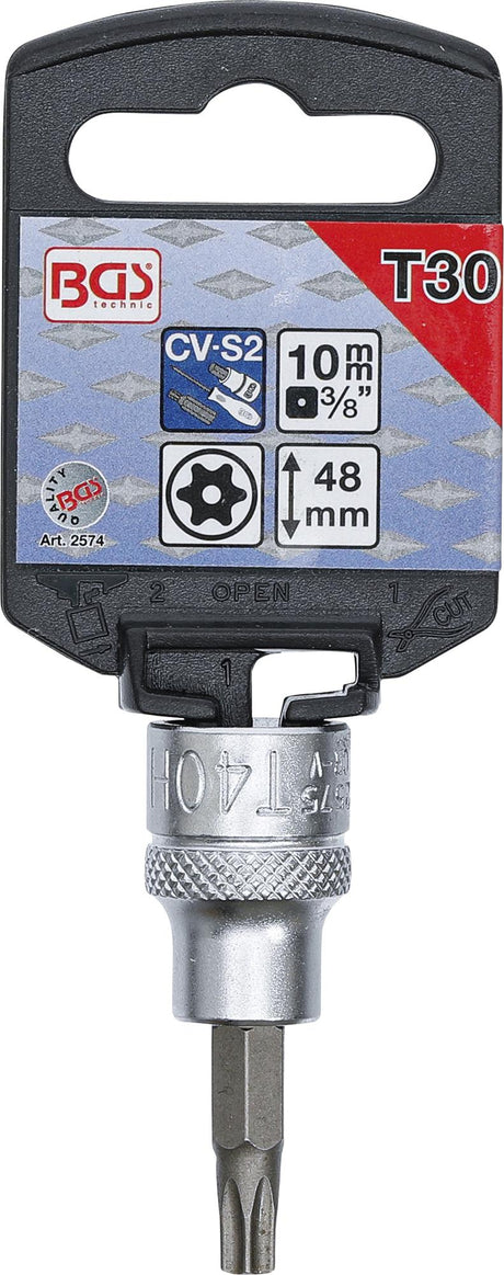 Ruuvikärki presse 10 mm (3/8") | T-star turvaavaimella (Torx) T30 (2574)