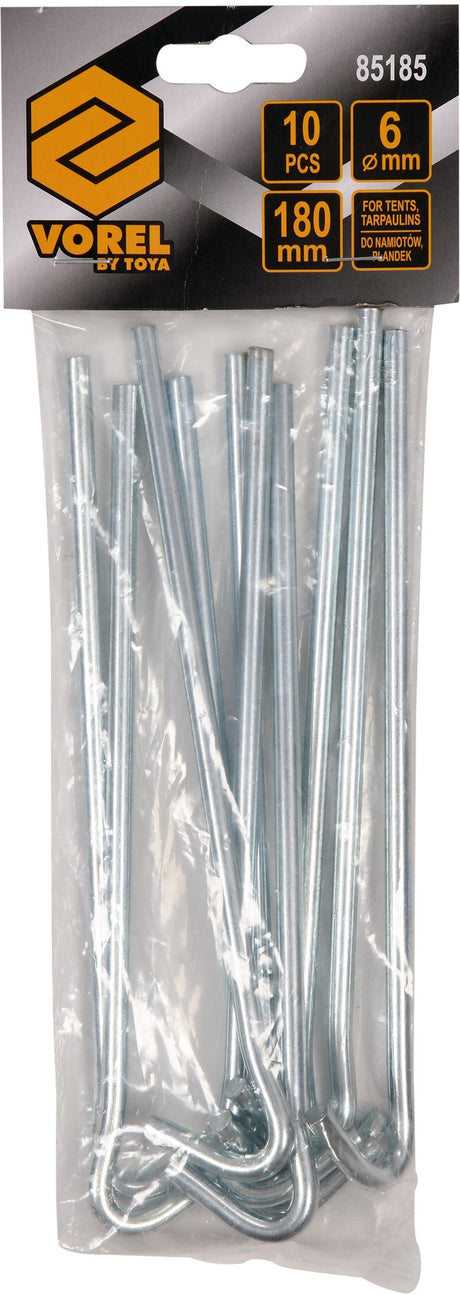 METAL PINS / HOOKS FOR TARPAULIN FASTENING | 180 MM | 10 PCS. (85185)