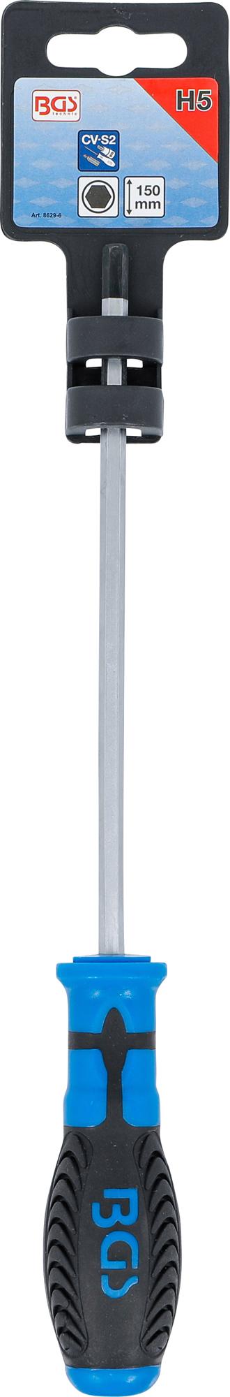 SCREWDRIVER | INTERNAL HEXAGON 5 MM | BLADE LENGTH 150 MM (8629-6)