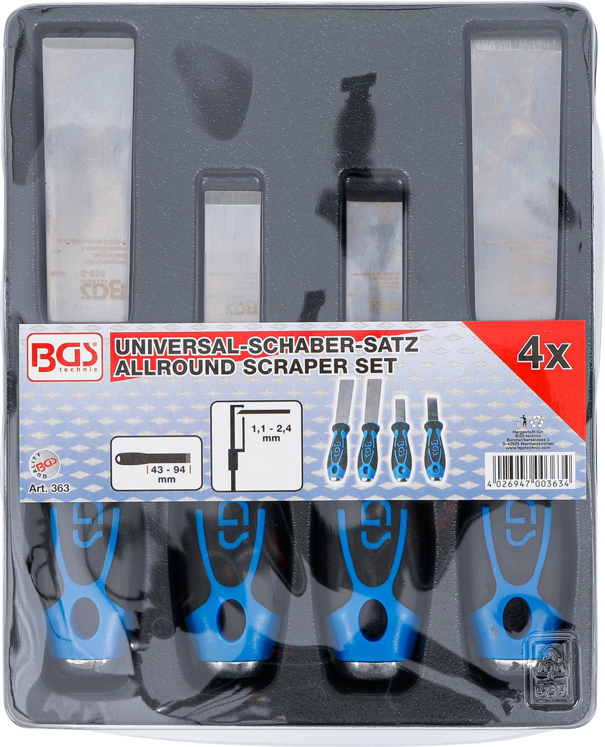 UNIVERSAL SCRAPER SET | 4 PCS. (363)