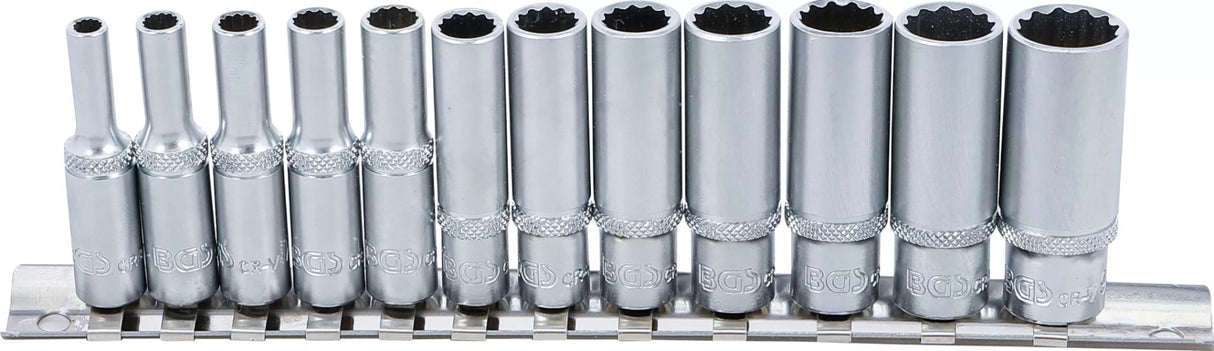 SOCKET SET, 12-POINT, DEEP | 6.3 MM (1/4") DRIVE | INCH SIZES | 12 PCS. (2757)