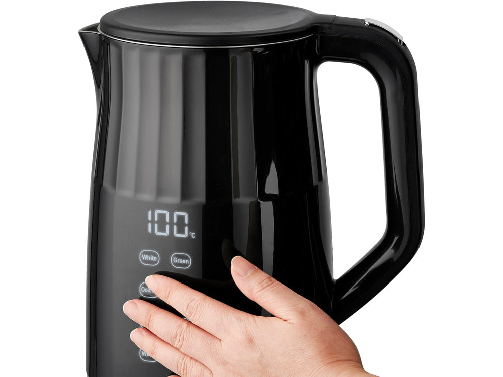 EL. KETTLE 1,7L, TEMP. CONTROL, BLACK (68218)