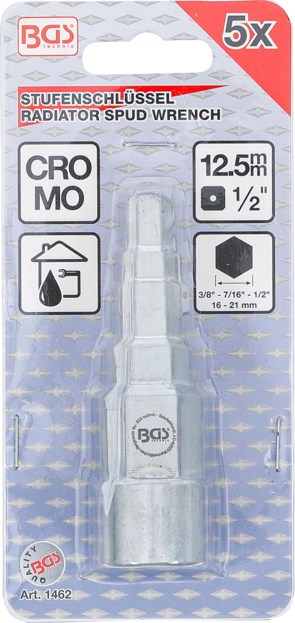 RADIATOR SPUD WRENCH | 12.5 MM (1/2") DRIVE | 5 STEPS (1462)