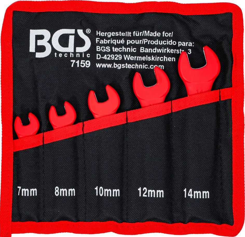 VDE SINGLE OPEN END SPANNER SET | 7 - 14 MM | 5 PCS. (7159)