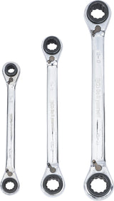 DOUBLE ENDED RATCHET WRENCH SET | 4-IN-1 | 8 X 9 - 18 X 19 MM (6837)