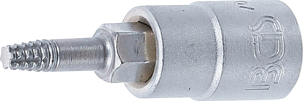 SCREW EXTRACTOR BIT SOCKET | 6.3 MM (1/4") DRIVE | FOR DAMAGED T-STAR (FOR TORX) T15 (7098-T15)