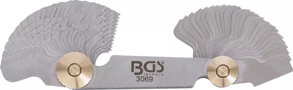 TWIN SCREWPITCH GAUGE, 52 BLADES | METRIC 0.25 - 6.0 MM, WHITWORTH 4G - 62G (3069)