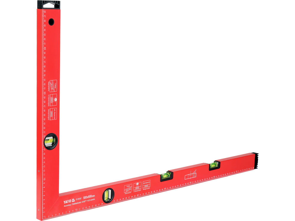ALUMINIUM RECTANGULAR/SQUARE RULER 800 X 500 MM (YT-70747)