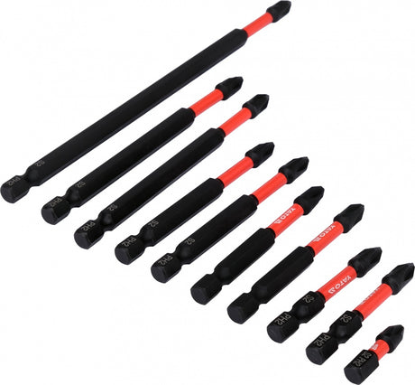 IMPACT BITS SET | 1/4" | PH2 | 10 PCS (YT-78073)