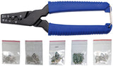 CRIMPING TOOL FOR CABLE END SLEEVES | INCL. 150 CABLE TERMINALS | 175 MM (1430)