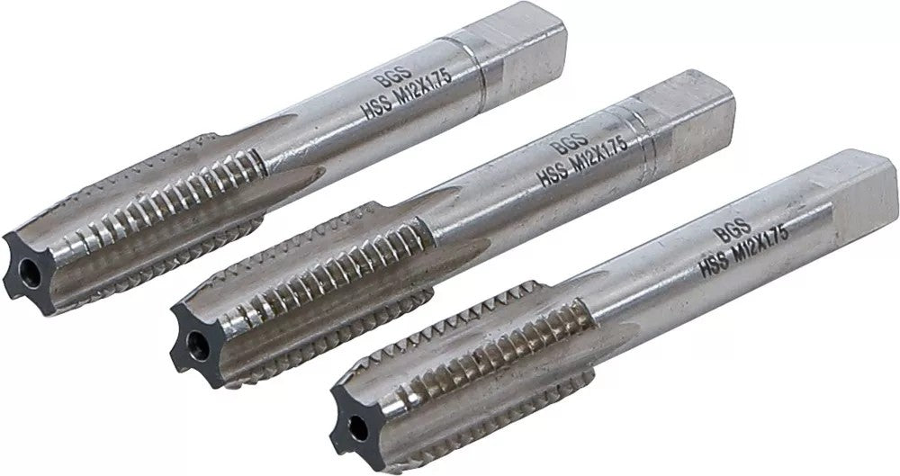 TAP SET | STARTER, PLUG, BOTTOMING TAP | HSS-G | M12 X 1.75 | 3 PCS. (936)