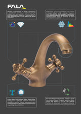 BASIN MIXER RETRO BRONZE 1 (75827)