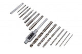 TAP AND DRILL BIT SET | WITH T-HANDLE | HSS | M3 - M12 / 2.5 - 10.2 MM | 16 PCS. (SK1633)