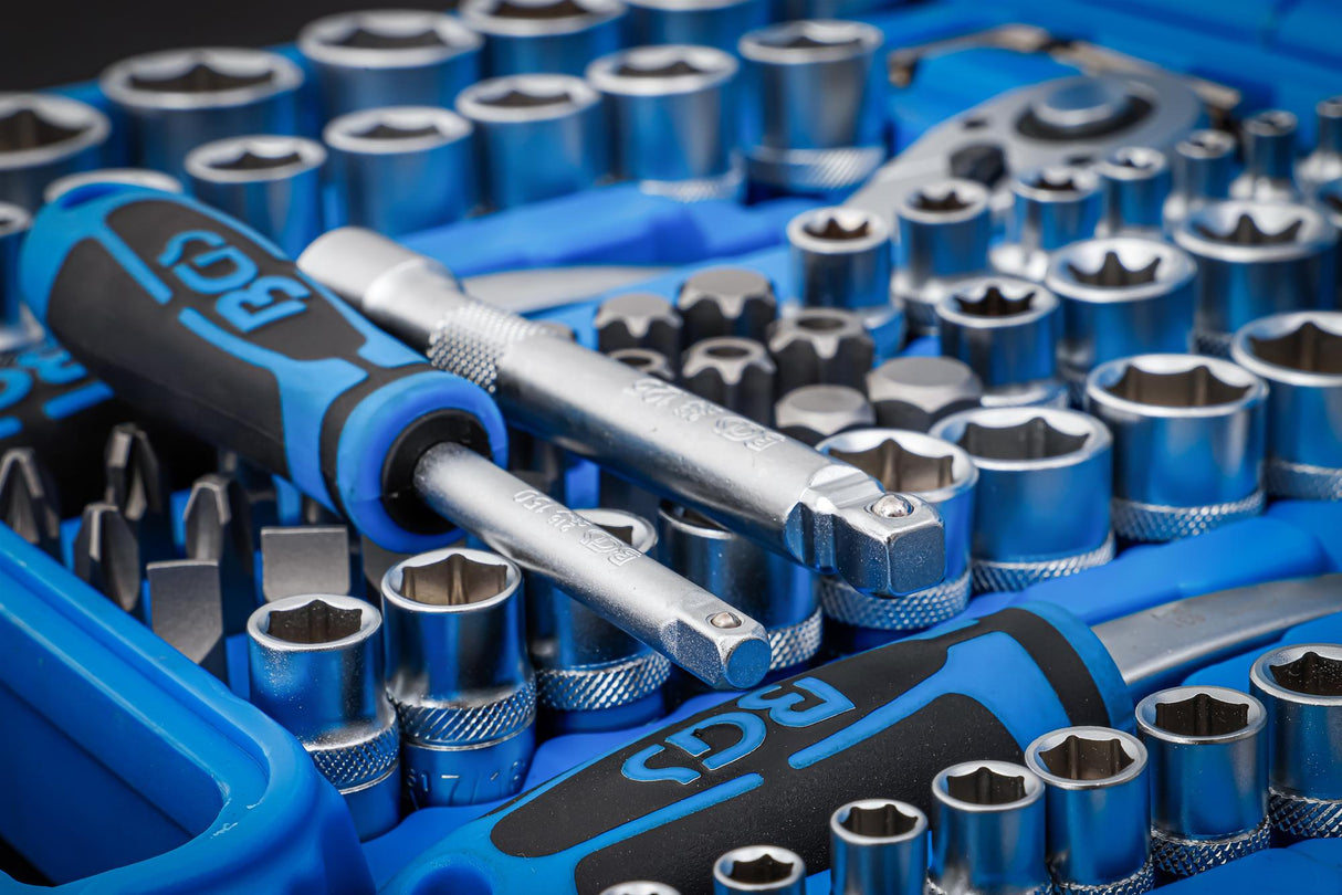 SOCKET SET HEXAGON | 6.3 MM (1/4") / 10 MM (3/8") / 12.5 MM (1/2")| INCH SIZES | 192 PCS. (2245)