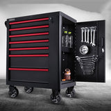 TOOL CABINET ON WHEELS | 7 DRAWERS | 1 SIDE DOOR | EMPTY (SLTC7A)
