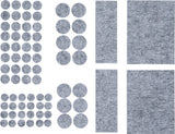FELT PADS SET | TINGED WITH GRAY | 80 PCS. (80702)