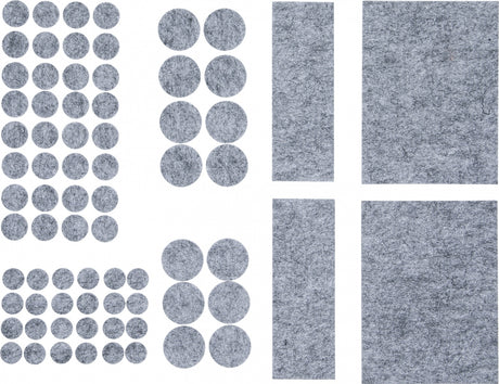 FELT PADS SET | TINGED WITH GRAY | 80 PCS. (80702)