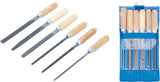 KEY FILE SET | WOODEN HANDLE | 100 MM | 6 PCS. (50204)