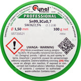 LEAD FREE SOLDER 1.5MM 100G (76854)