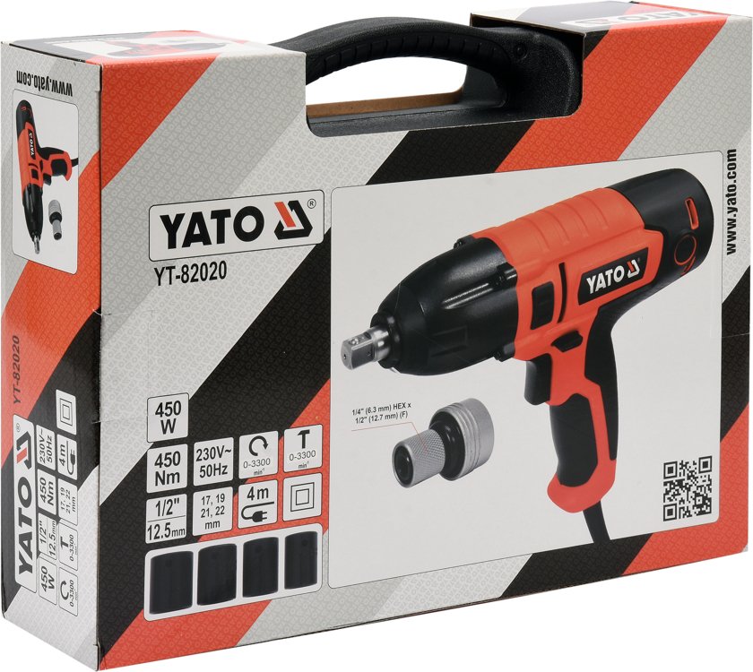 ELECTRIC IMPACT WRENCH 1/2" 450W/450NM (YT-82020)