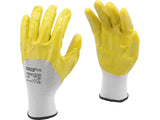 WORKING GLOVES POLYEST/NITR. YELLOW S.9' (YT-7480)