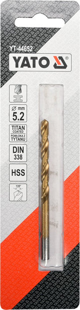 TWIST DRILL BIT HSS-TIN 5,2 MM (YT-44652)