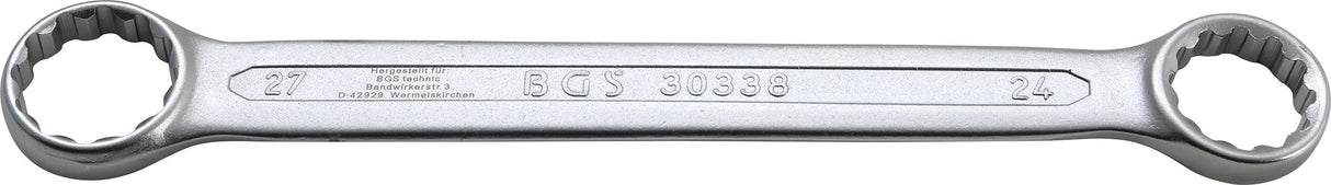 DOUBLE RING SPANNER | EXTRA FLAT | 24 X 27 MM (30338)