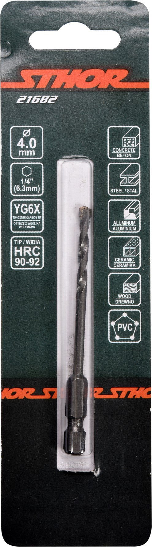 UNIVERSAL DRILL WITH HEX SHANK 4,0MM (21682)