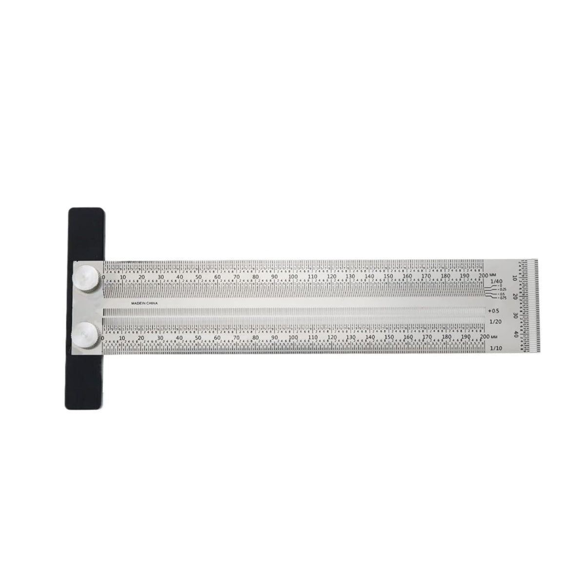 MARKING / SCRIBING RULER | STAINLESS STEEL | T-SHAPED | 200 MM (SR200)