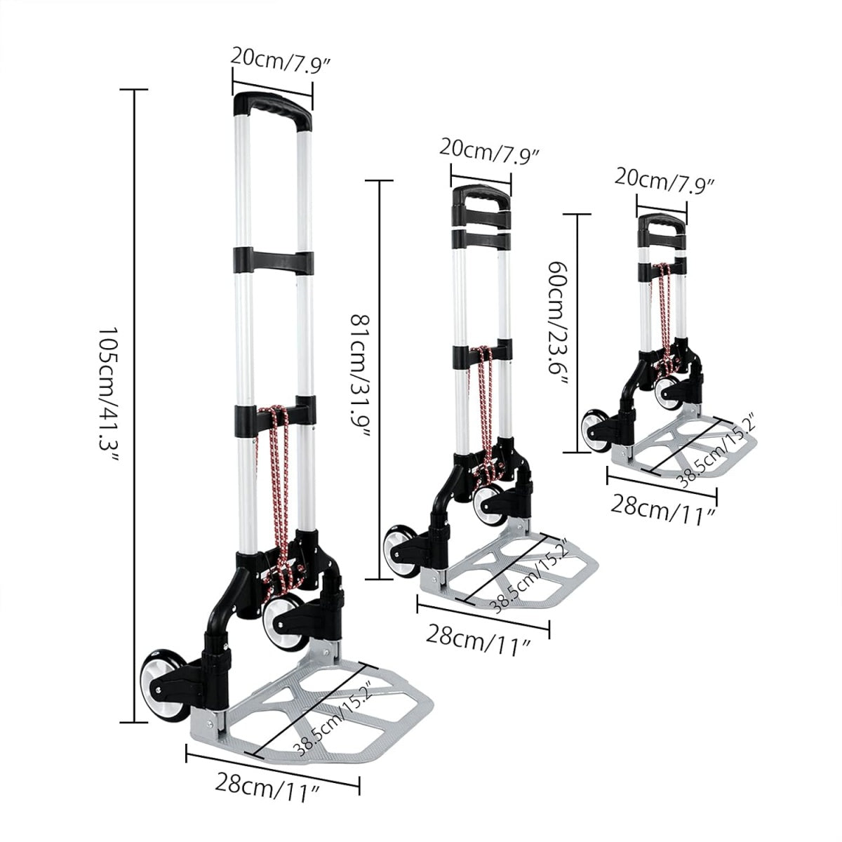 TRANSPORT TROLLEY ALUMINUM / FOLDABLE | 70 KG (RA-60A)