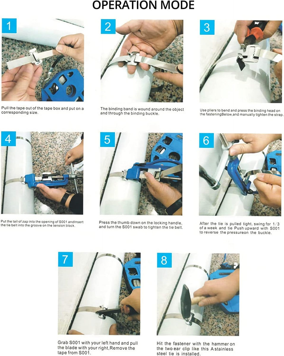 STAINLESS STEEL BAND TENSIONING TOOL | 0.7 - 19 MM (CTZ-600T)