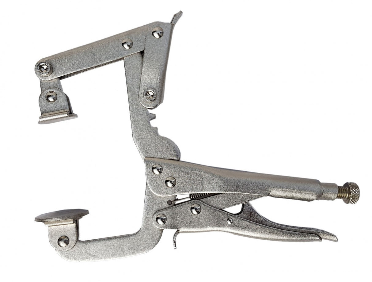 LOCKING PLIERS WITH FLAT JAWS | ROUND AND SEMI-ROUND | 4 LOCKING POINTS | 225 MM (CCL09)